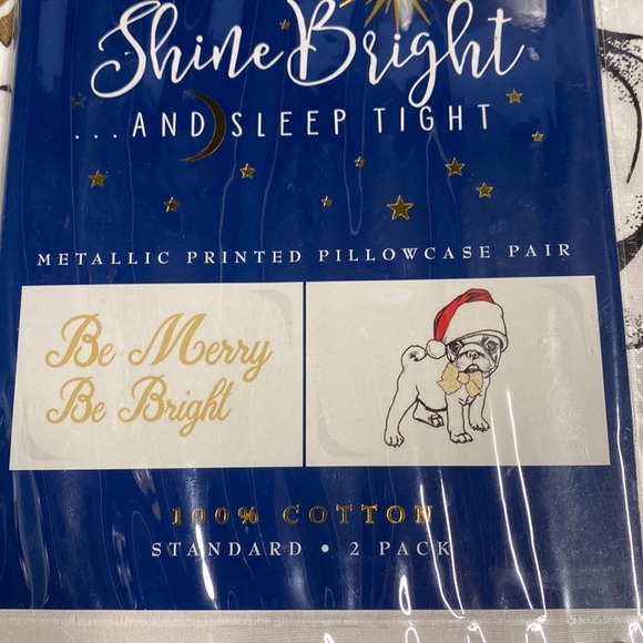 Christmas French bulldog frenchie pillow cases 2 pack standard size - Picture 2 of 5